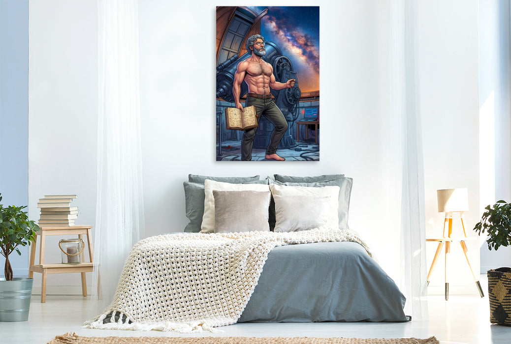 Premium Textil-Leinwand Der Astronom