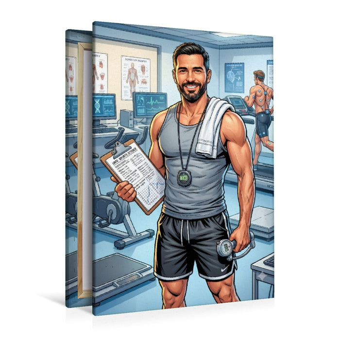 Premium Textil-Leinwand Der Sportwissenschaftler