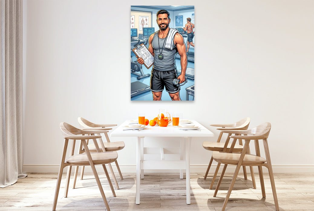 Premium Textil-Leinwand Der Sportwissenschaftler