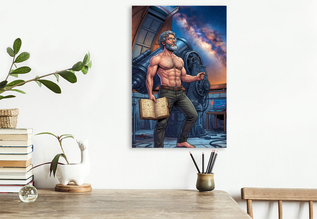 Premium Textil-Leinwand Der Astronom
