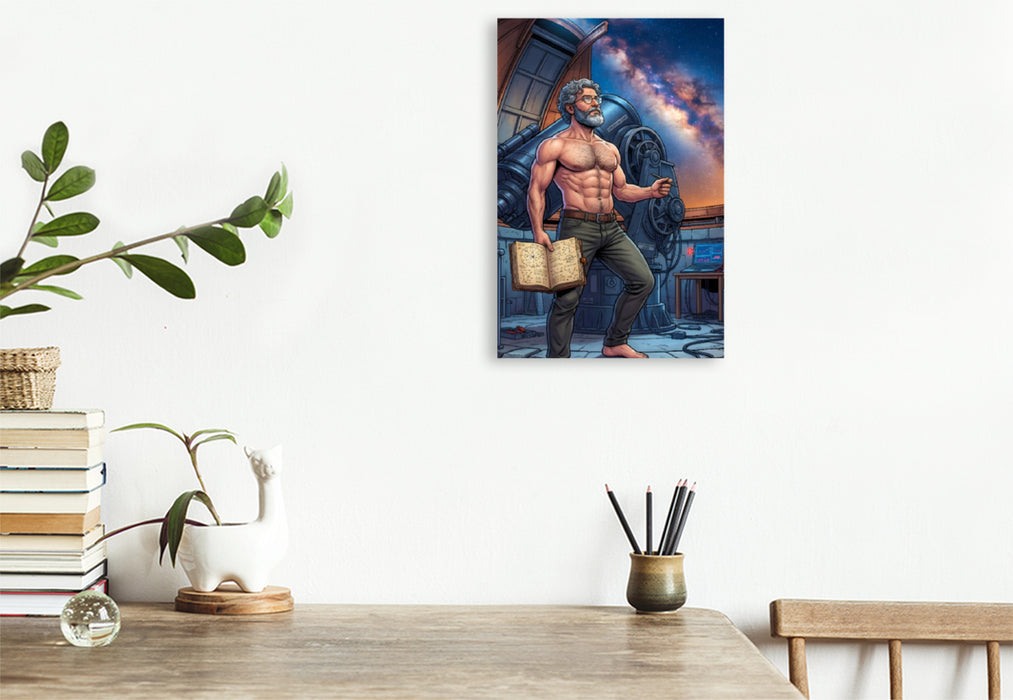 Premium Textil-Leinwand Der Astronom