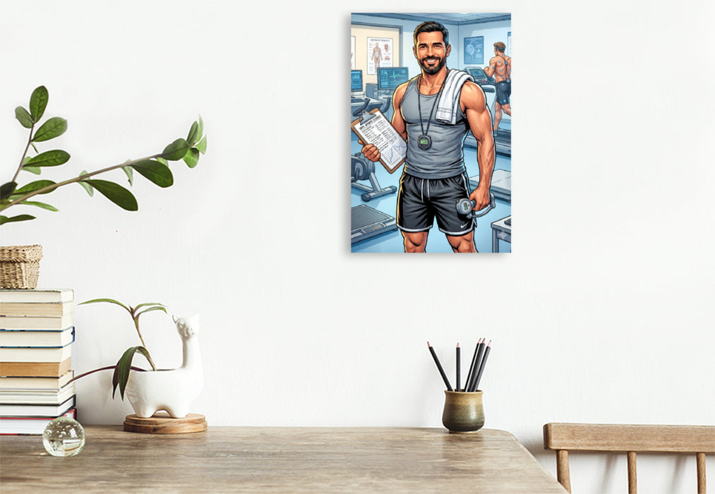 Premium Textil-Leinwand Der Sportwissenschaftler