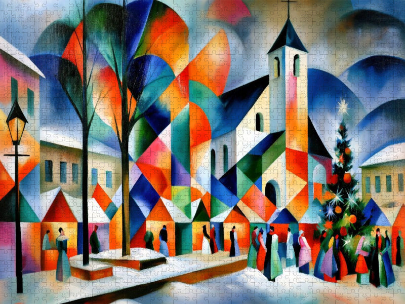 Strahlendes Weihnachtsdorf - CALVENDO Foto-Puzzle'