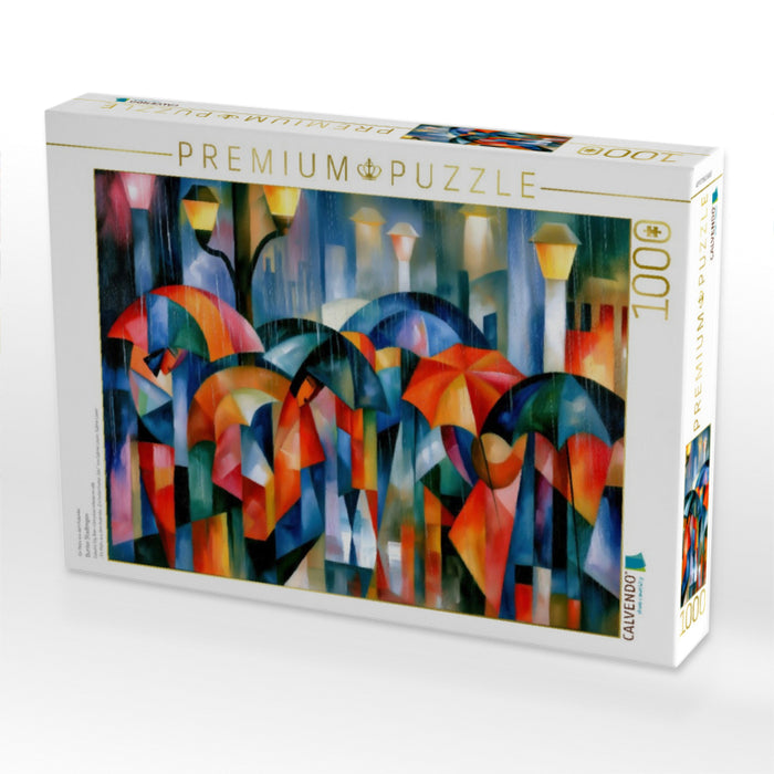 Bunter Stadtregen - CALVENDO Foto-Puzzle'