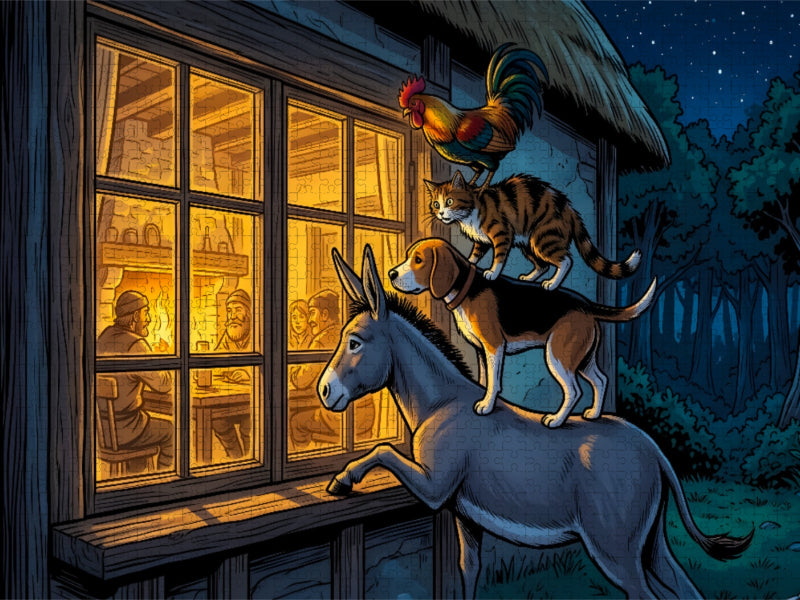 Der Blick durch das Räuberfenster - CALVENDO Foto-Puzzle'