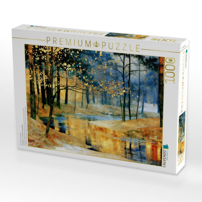 Im goldenen Zwielicht des Waldes - CALVENDO Foto-Puzzle'