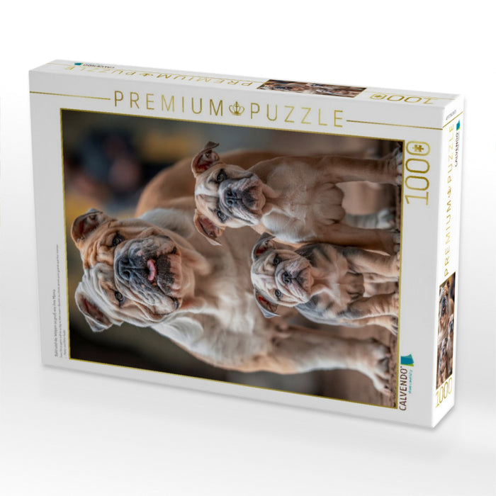 Bald sind die Welpen so groß wie ihre Mama - CALVENDO Foto-Puzzle'