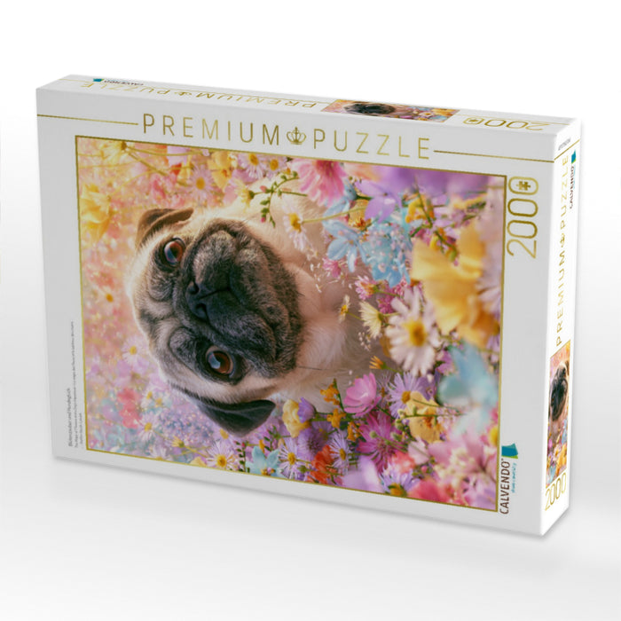 Blütenzauber und Hundeglück - CALVENDO Foto-Puzzle'