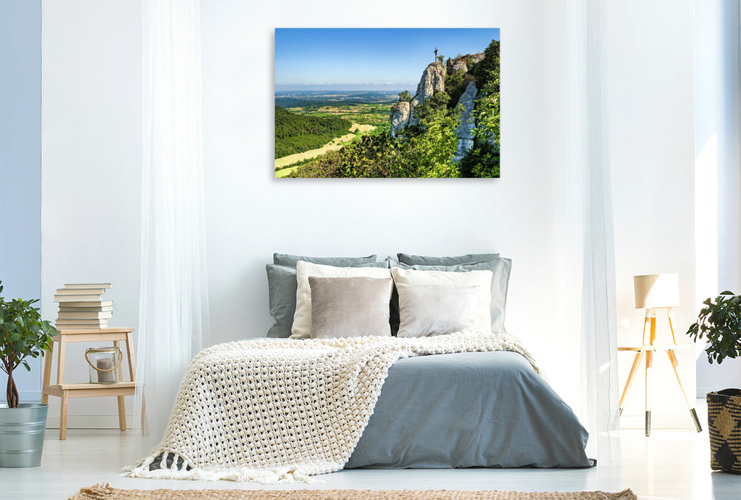 Premium Textil-Leinwand Am Wackerstein bei Pfullingen