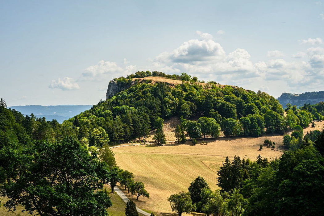 Premium Textil-Leinwand Blick auf den Lochen bei Balingen