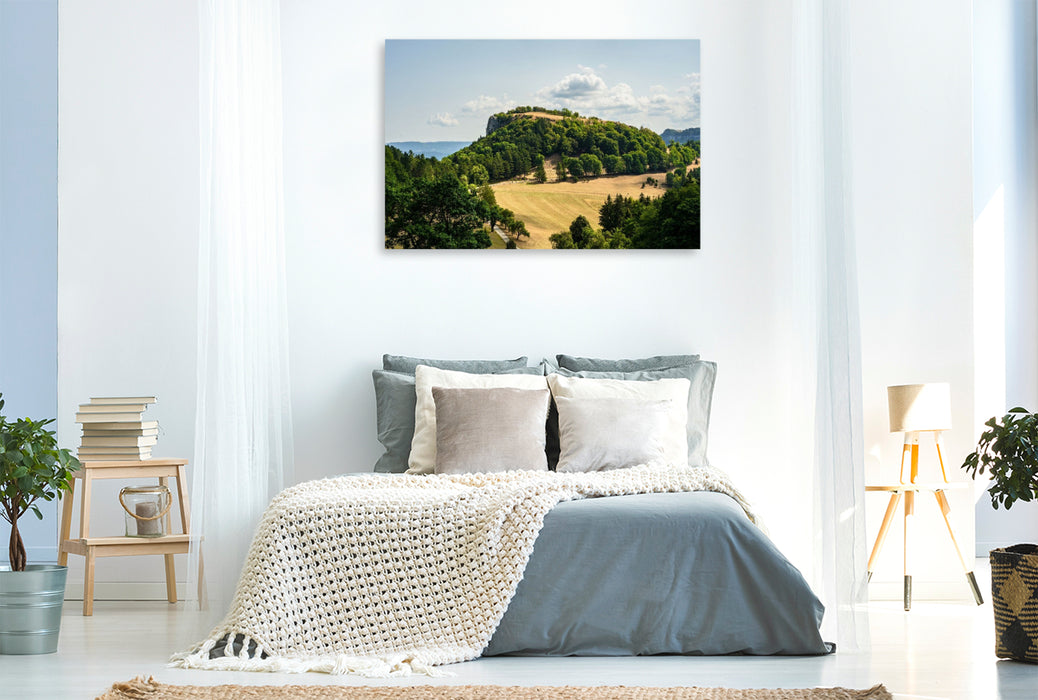 Premium Textil-Leinwand Blick auf den Lochen bei Balingen