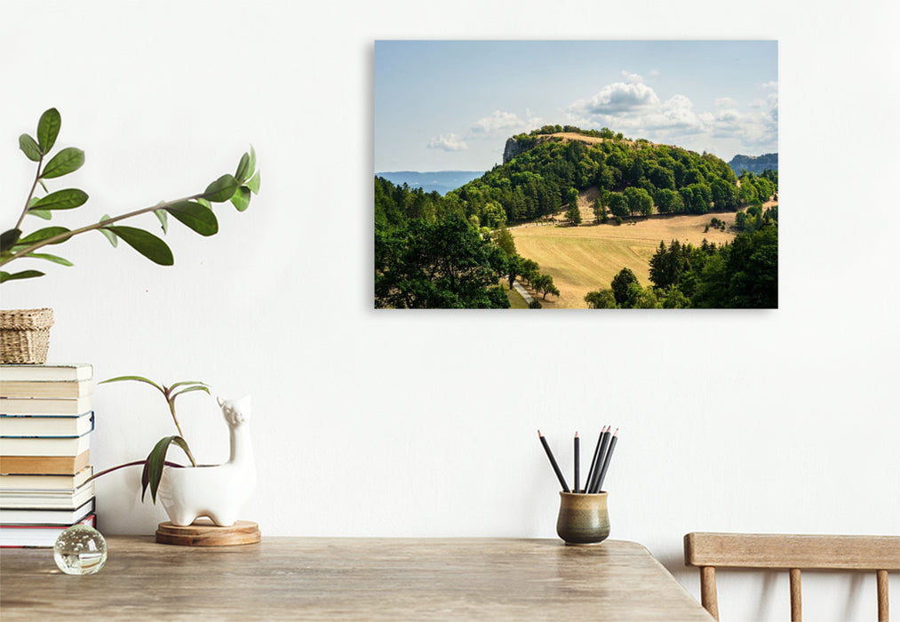 Premium Textil-Leinwand Blick auf den Lochen bei Balingen