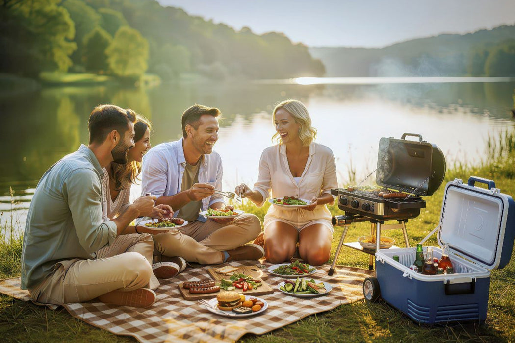 Premium Textil-Leinwand Wo der Sommer Platz nimmt und die Zeit langsamer wird.