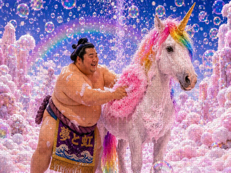 Ein Motiv aus dem Kalender Sumoringer und Einhorn - Fantastische Freunde - CALVENDO Foto-Puzzle'