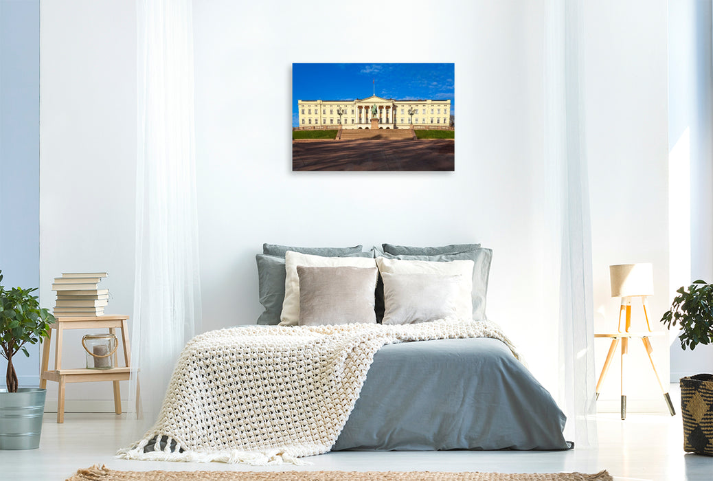 Premium Textil-Leinwand Königliches Schloss, Oslo