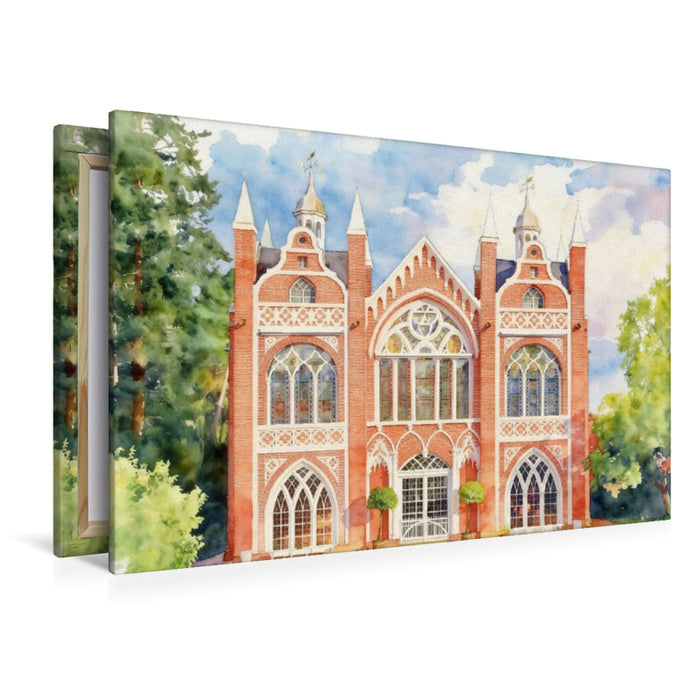 Premium Textil-Leinwand Gotisches Haus