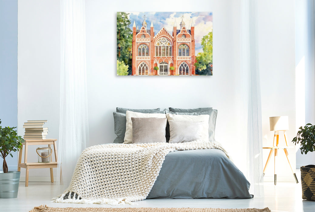 Premium Textil-Leinwand Gotisches Haus