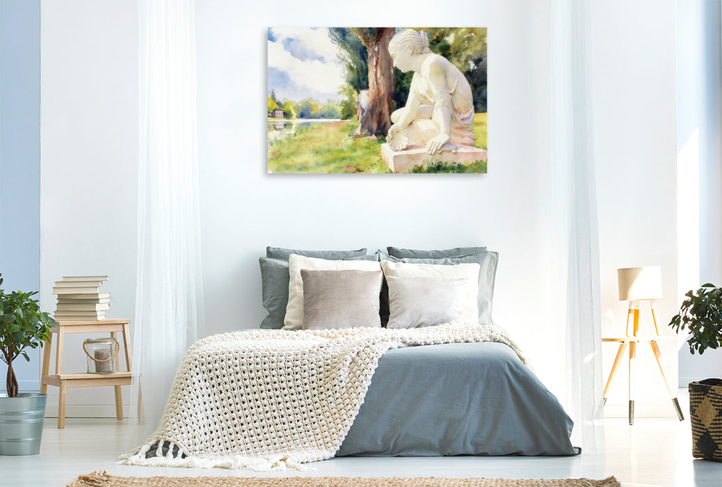 Premium Textil-Leinwand Die Muschelsucherin