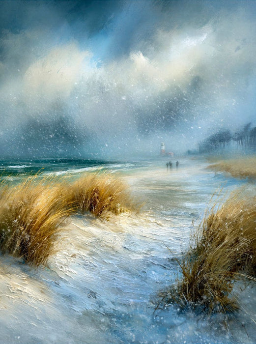 Zwischen Gras und Meer beginnt die Weite - CALVENDO Foto-Puzzle'