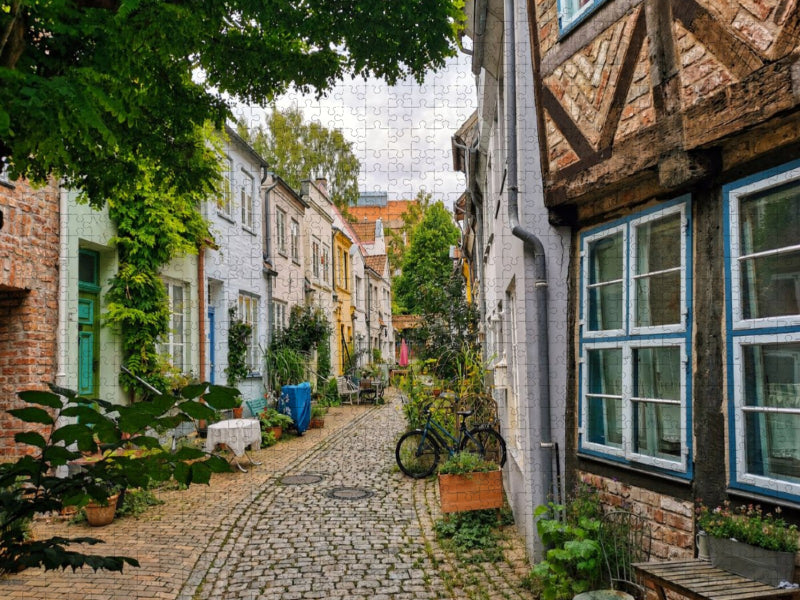 Ganghäuser in der Hansestadt Lübeck - CALVENDO Foto-Puzzle'