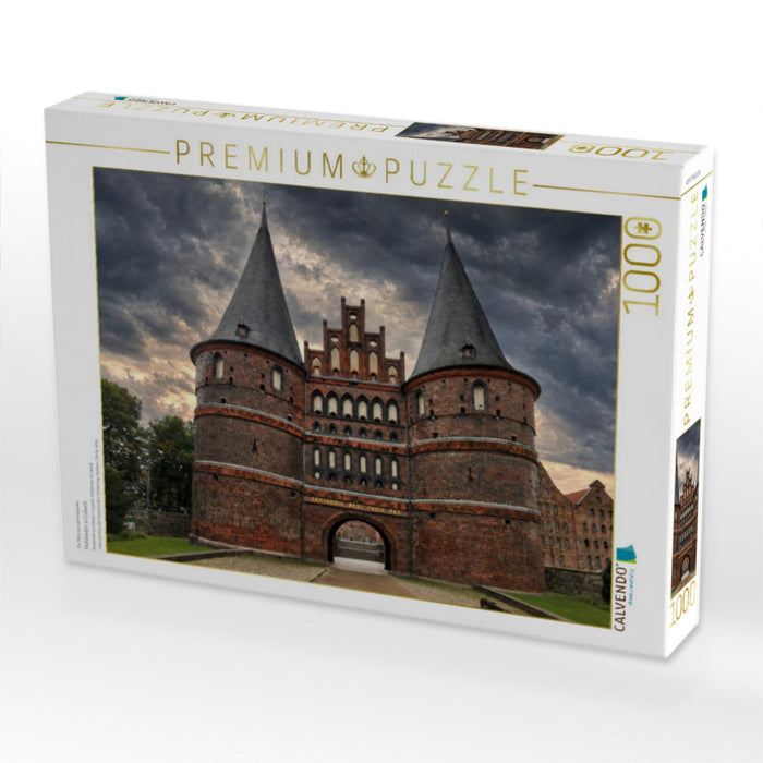 Holstentor in Lübeck - CALVENDO Foto-Puzzle'