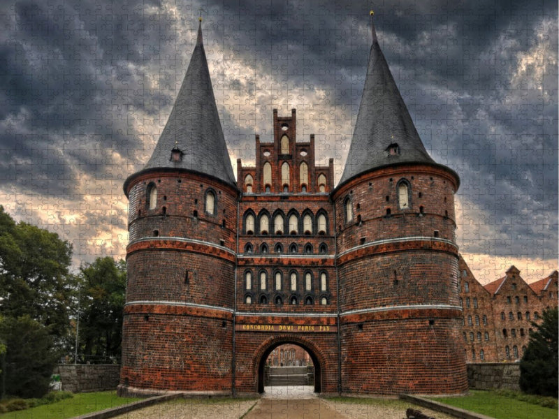 Holstentor in Lübeck - CALVENDO Foto-Puzzle'