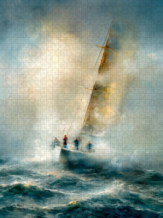 Wenn die Gischt über die Reling fegt - CALVENDO Foto-Puzzle'