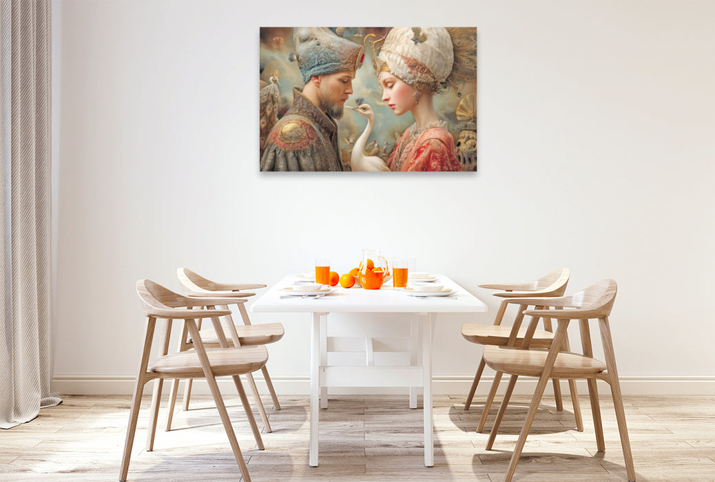 Premium Textil-Leinwand Melodien und Zuneigung