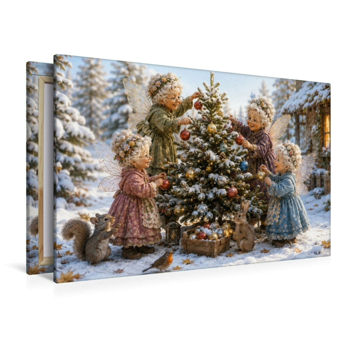 Premium Textil-Leinwand Floras Weihnachtsfreude
