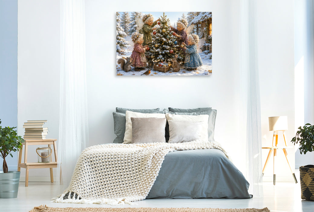 Premium Textil-Leinwand Floras Weihnachtsfreude