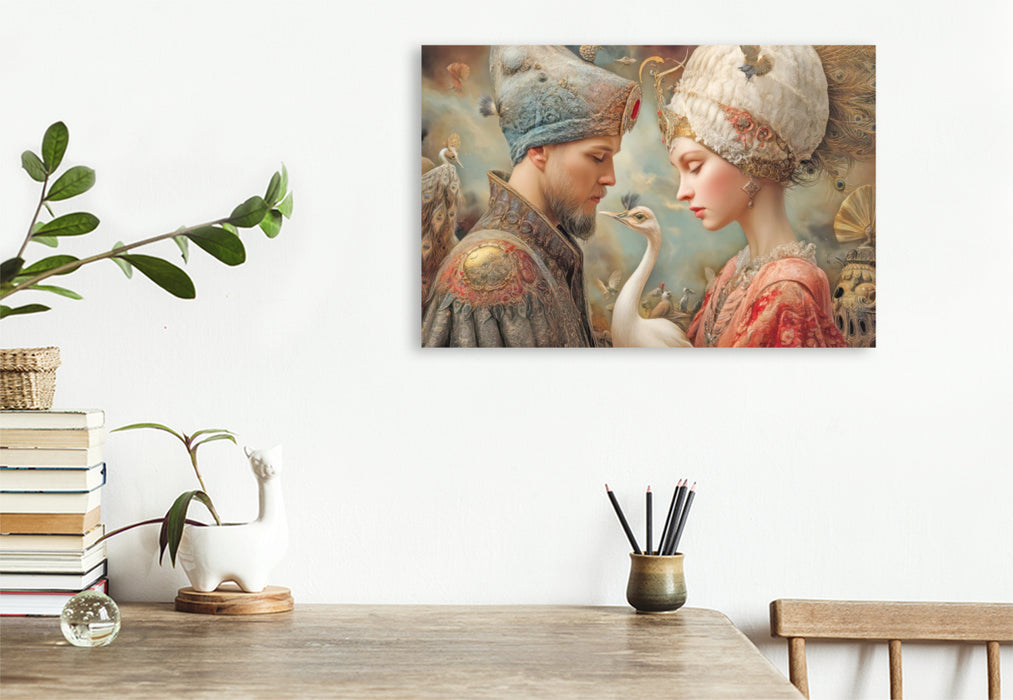 Premium Textil-Leinwand Melodien und Zuneigung