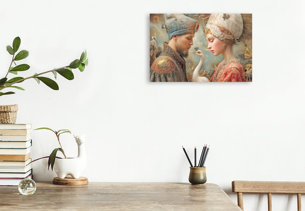 Premium Textil-Leinwand Melodien und Zuneigung