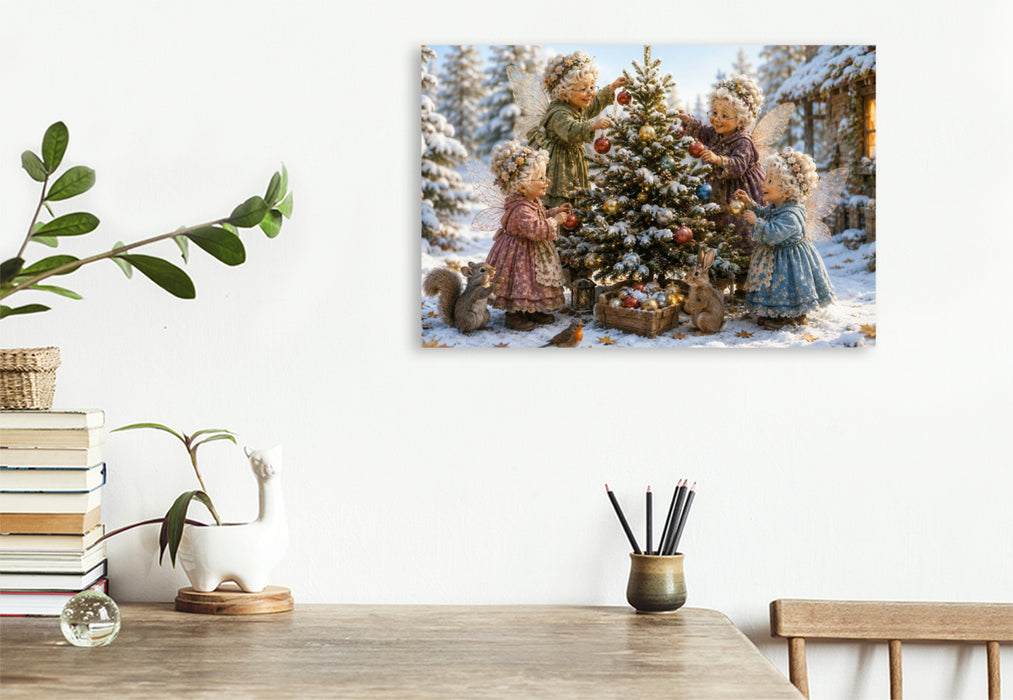 Premium Textil-Leinwand Floras Weihnachtsfreude