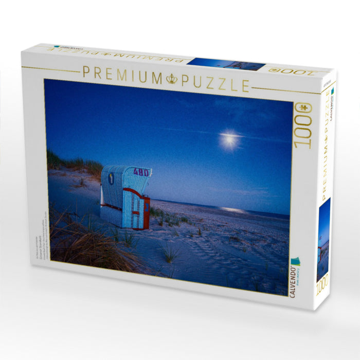 Einsamer Strandkorb - CALVENDO Foto-Puzzle'