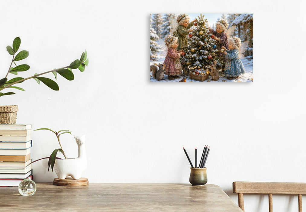 Premium Textil-Leinwand Floras Weihnachtsfreude