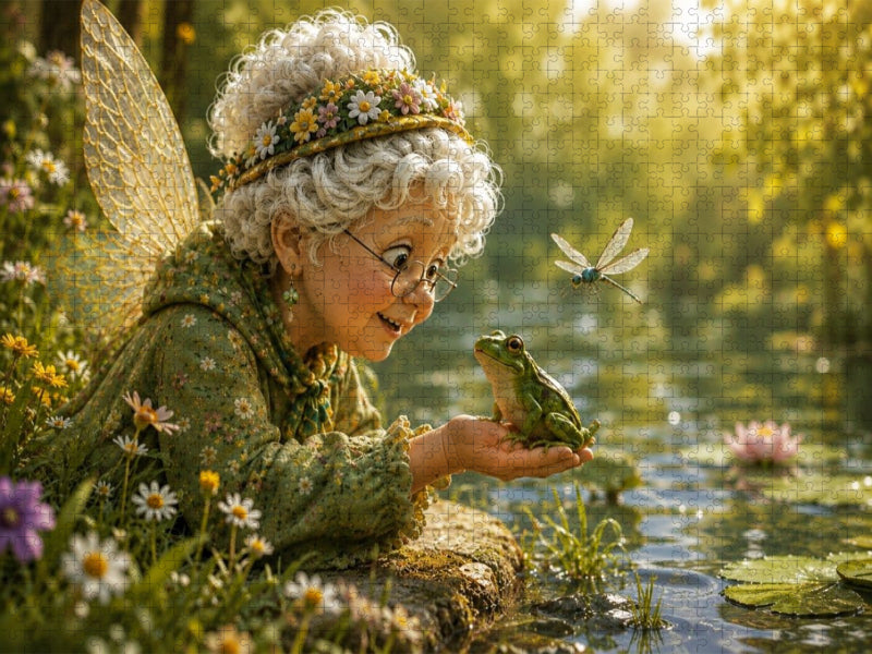 Floras Froschfreund - CALVENDO Foto-Puzzle'