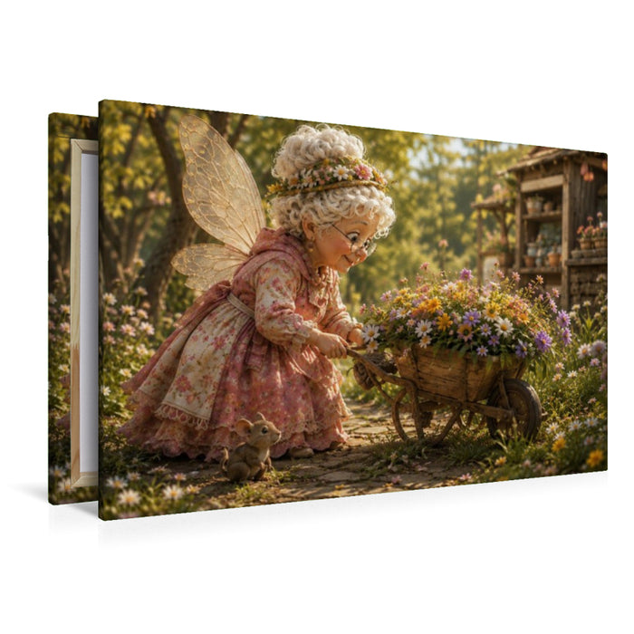 Premium Textil-Leinwand Blüten für alle