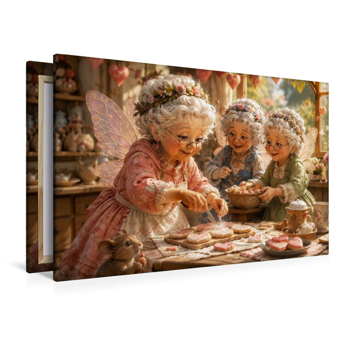 Premium Textil-Leinwand Herzensplätzchen