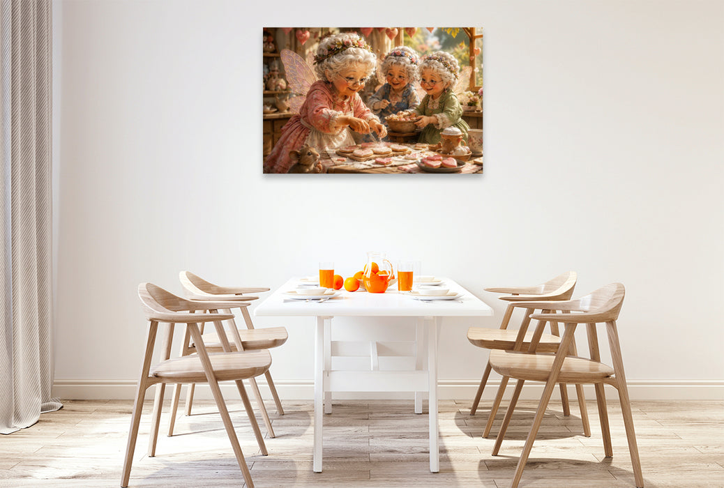 Premium Textil-Leinwand Herzensplätzchen