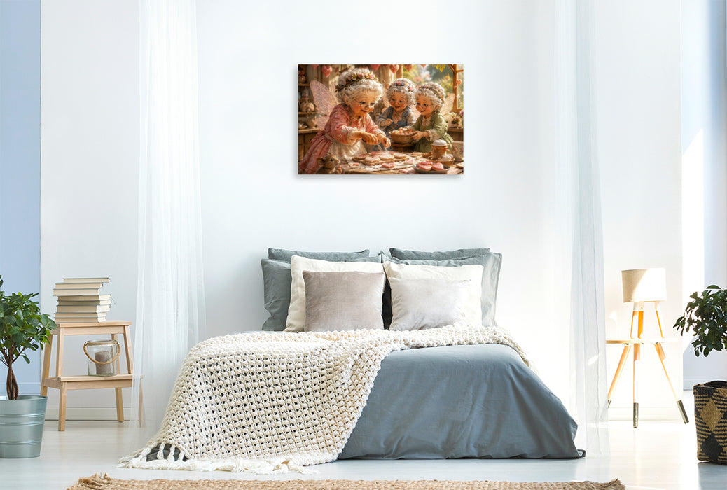 Premium Textil-Leinwand Herzensplätzchen