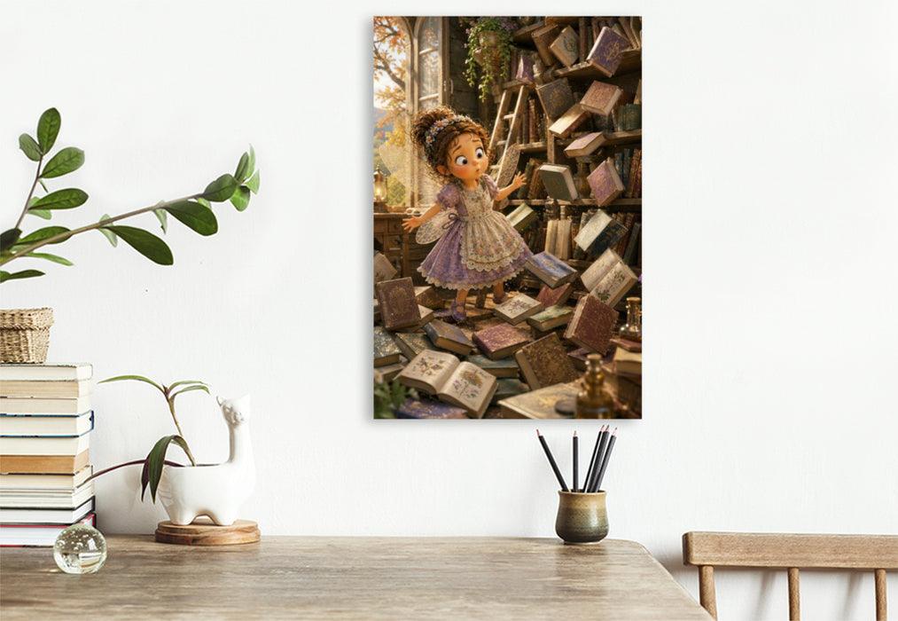 Premium Textil-Leinwand Das Bücherchaos