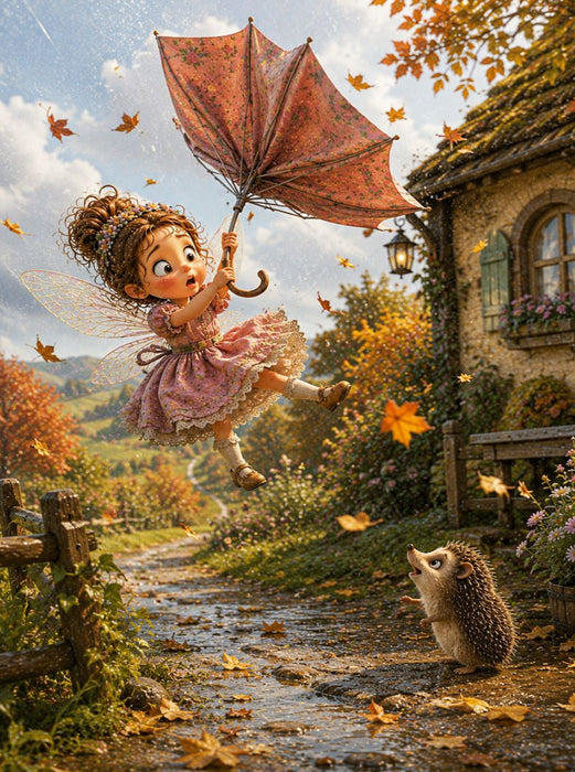 Die fliegende Schirmfee - CALVENDO Foto-Puzzle'