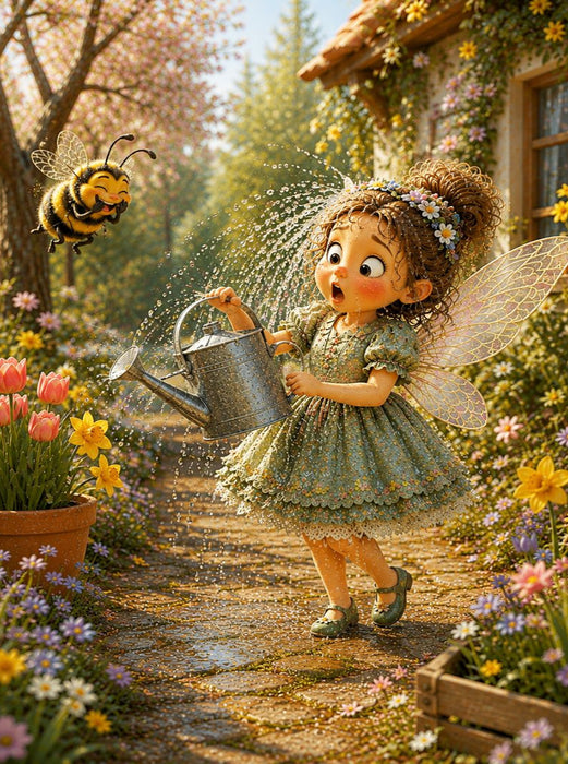 Die nasse Blumenfee - CALVENDO Foto-Puzzle'