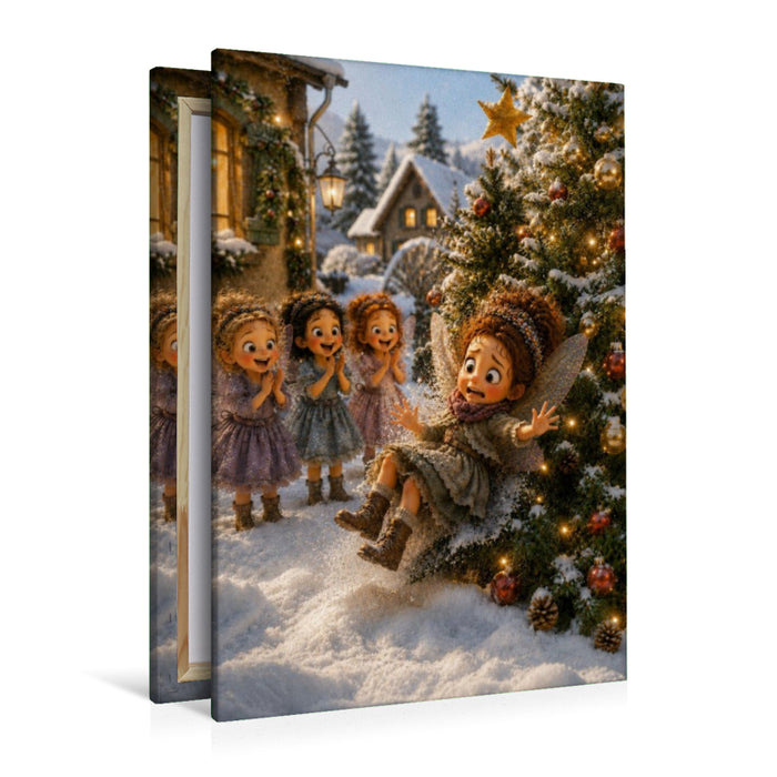 Premium Textil-Leinwand Die Weihnachtslandung
