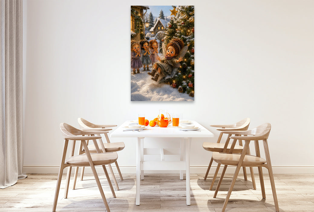 Premium Textil-Leinwand Die Weihnachtslandung