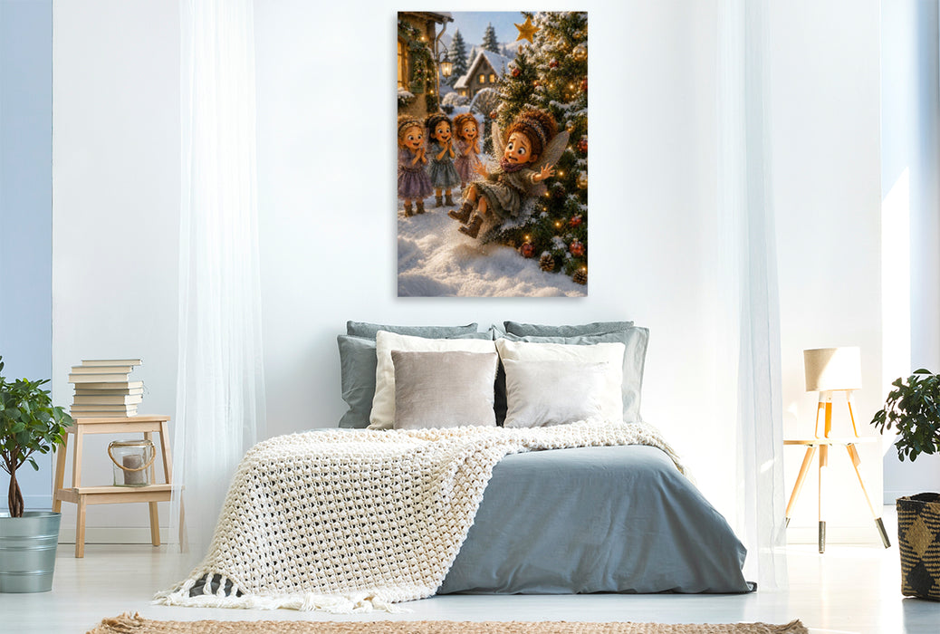 Premium Textil-Leinwand Die Weihnachtslandung