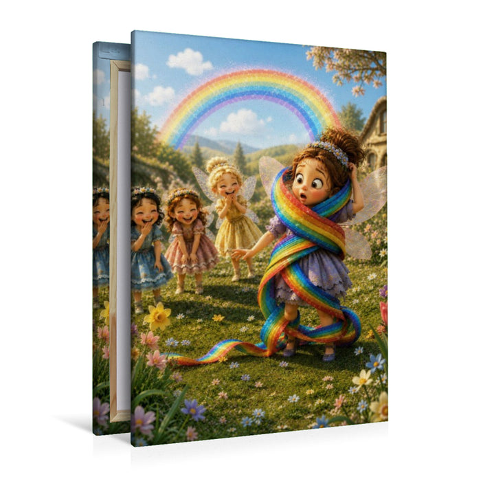 Premium Textil-Leinwand Die Regenbogenfalle