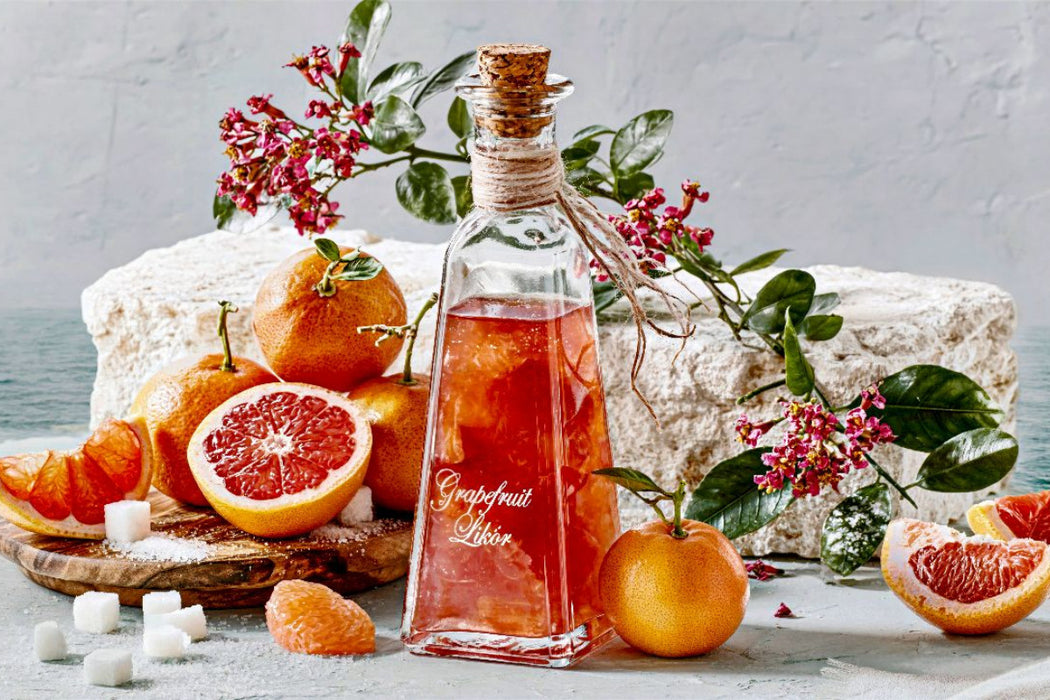 Premium Textil-Leinwand Herb, frisch, pink - ein kleiner Frischekick im Glas