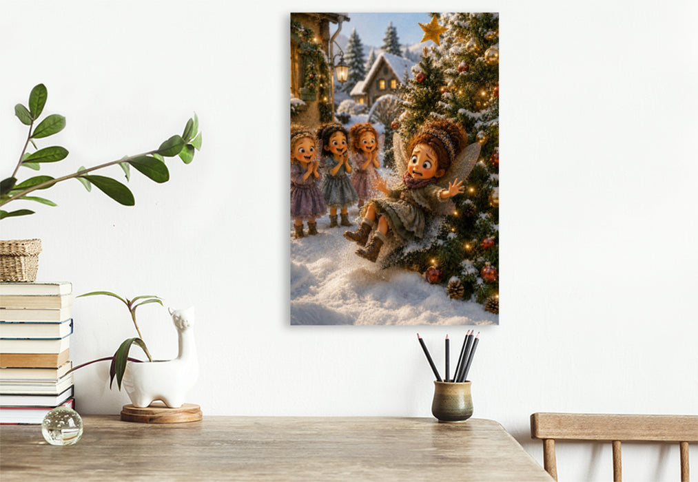 Premium Textil-Leinwand Die Weihnachtslandung