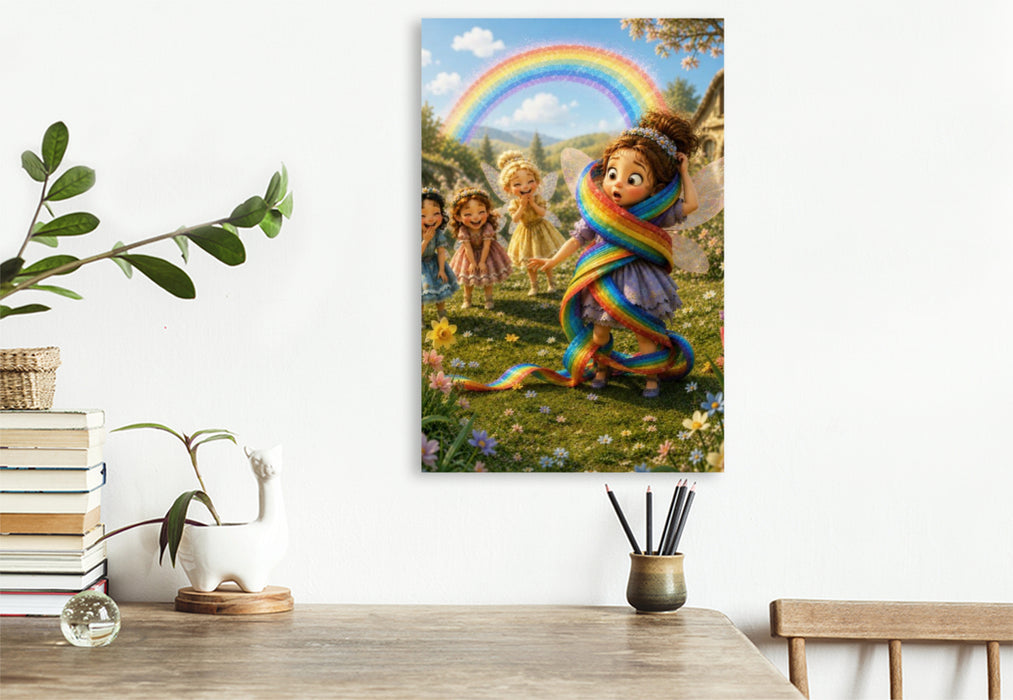 Premium Textil-Leinwand Die Regenbogenfalle